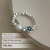 Кольцо Banyan Tree S925 Silver Blue Glaze Flower Pearl