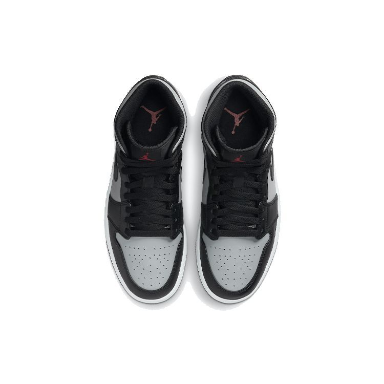 Air Jordan 1 Mid Shadow Men Sneakers Grey Black Particle-Grey 554724-096