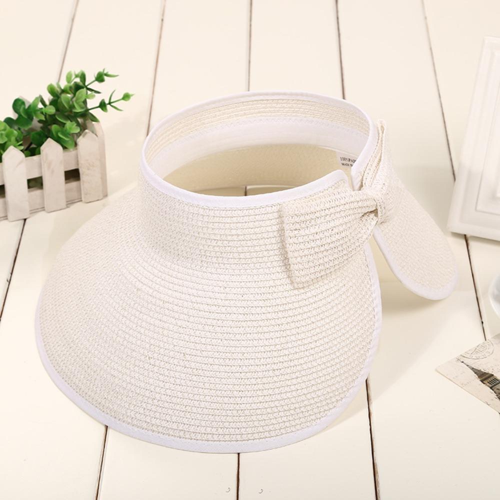 Пустой верх Пустой верх Складная пляжная шляпа Новая кепка от солнца для женщин