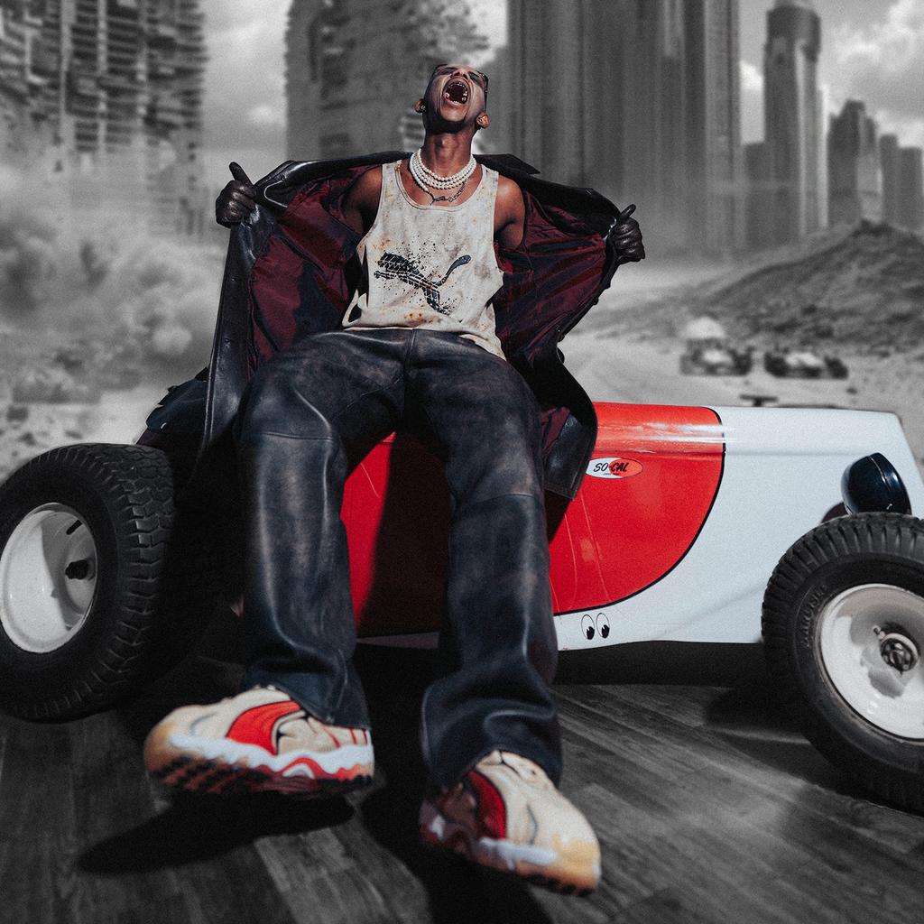 A$AP Rocky X Puma Inhale OG Summer Melon Men Sneakers Cream High-Risk-Red 401782-01