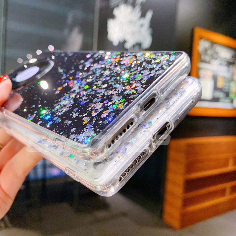 Роскошный блестящий чехол для телефона с градиентом и блестками для Xiaomi Redmi A1 10C 10A 10 CA redmiA1 redmi10C redmi10A, прозрачная задняя крышка с блестящими звездами и блестками