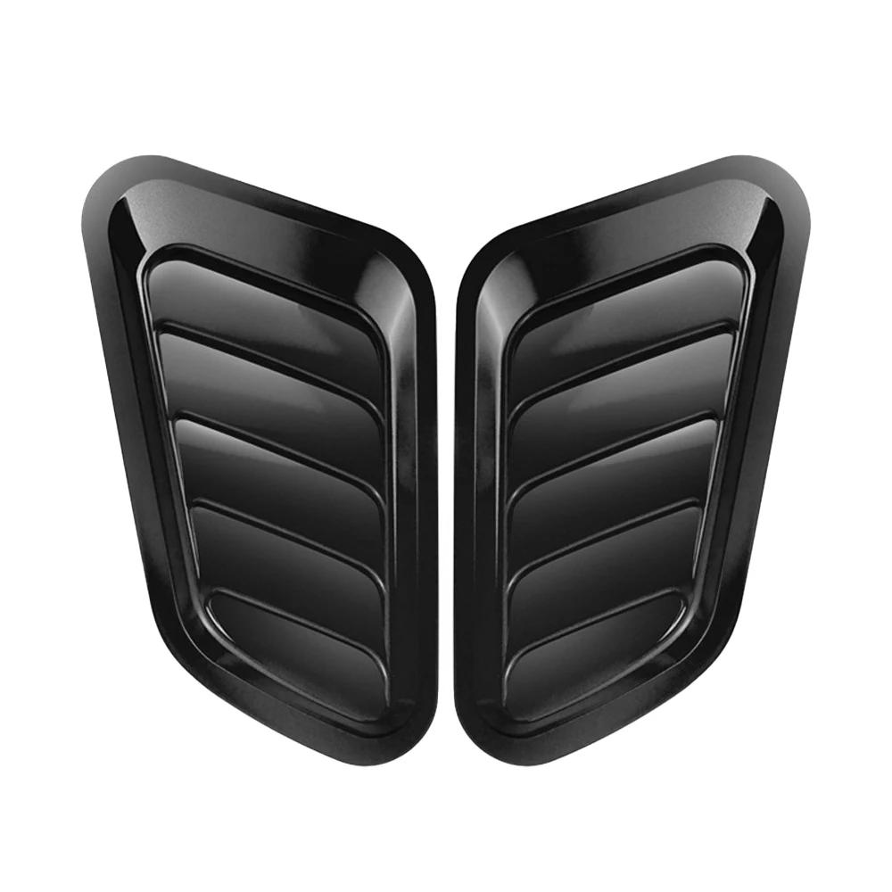 Universal Car Hood Scoop Carbon Fiber Air Intake Vent Cover 2PCS Styling Accessories Exterior Decoration for Easy Install