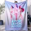 K Pop Охотники на демонов Плед Горячий аниме Фланелевый плед Подарок фанату для дома Путешествий Кемпинга Офиса Постельное белье Декор гостиной