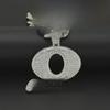 OBLOCK Letter Pendant Necklace: Trendy European & American Hip-Hop Style with Alloy and Diamond Accents