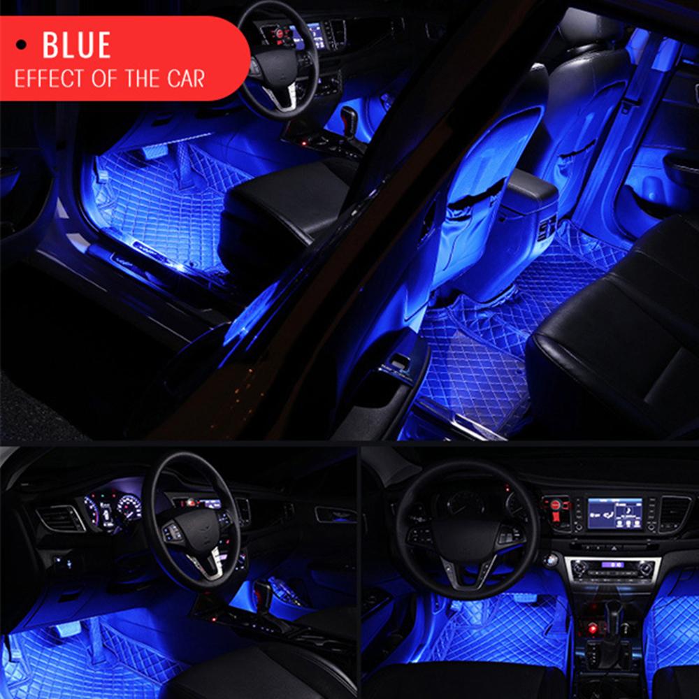 Part Accessories RGB 72LED Lights Car Interior Floor Decor Atmosphere Strip Lamp