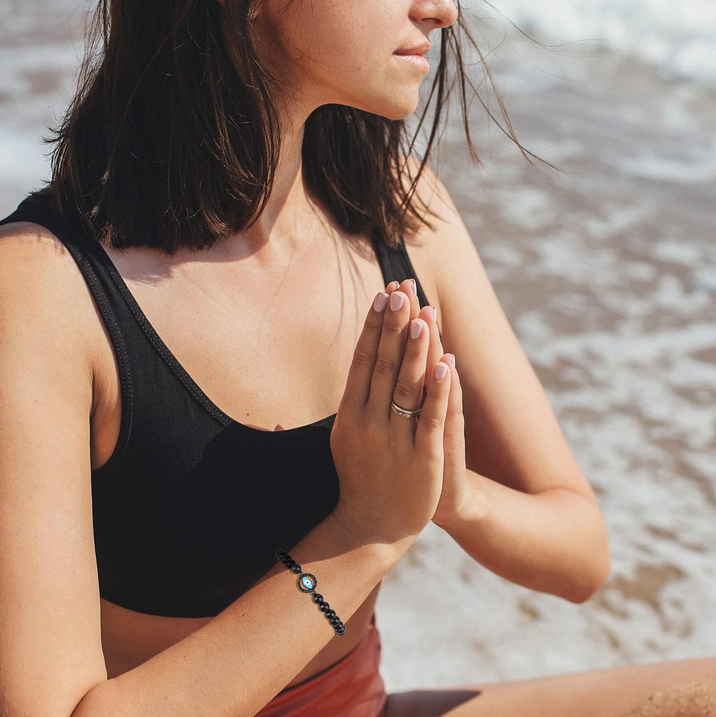 Браслет из обсидиана «Глаз Дракона» Коаи с энергетическим камнем, регулируемый, защищает от невезения и приносит удачу, мужской, длина,