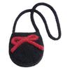 2025 new bag Macaron plush oval cute little crossbody shoulder backpack bow mobile phone bag