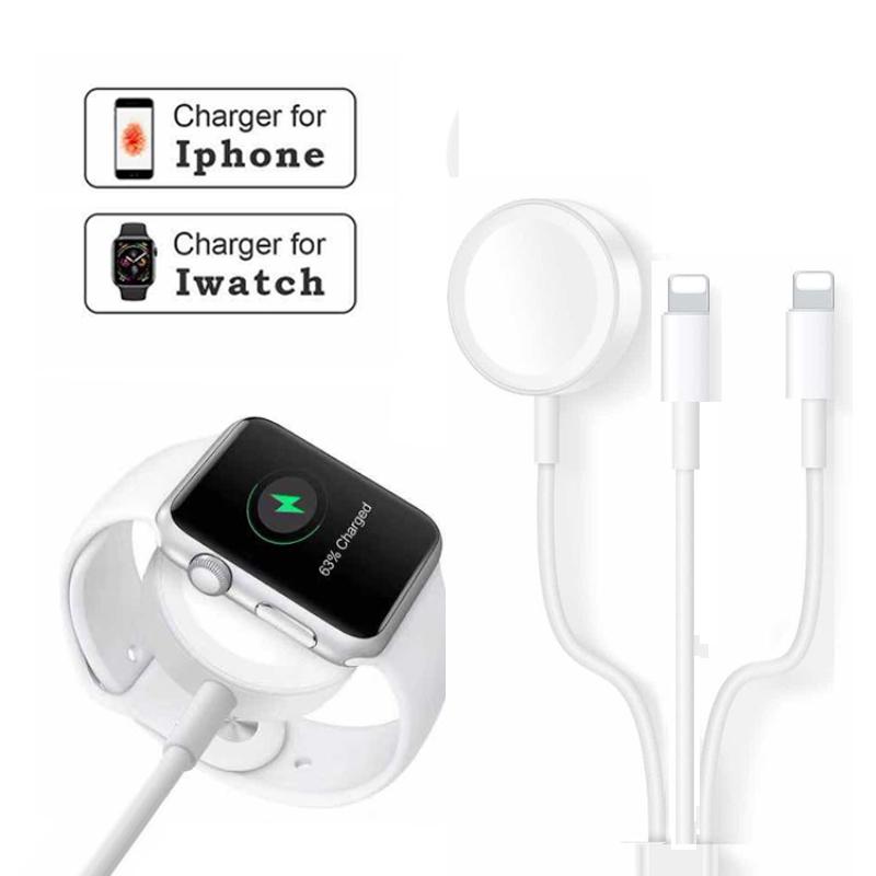 Беспроводное зарядное устройство 3 в 1 для Apple Watch Series 1 2 3 4 USB-кабель с магнитным зарядным устройством для iPhone 5 6 7