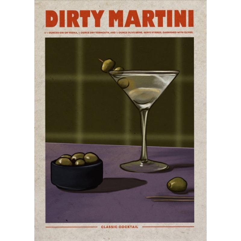 Kitchen Alcoholic Beverage Cocktails Abstract Line Art Cheers Poster Canvas Painting Wall Picture Home Kitchen Living Room Decor