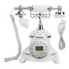 European Style White Embed Rhinestones Vintage Antique Old Telephone Home Landline