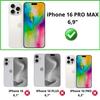 Protection écran - Phonillico® - iPhone 16 PRO MAX - Verre trempé - Pack de 4 - Anti espion