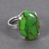 Green Copper Turquoise Ring, Solid 925 Sterling Silver Ring, Handmade Ring, Women Ring, Stacking Ring, Prong Setting Ring