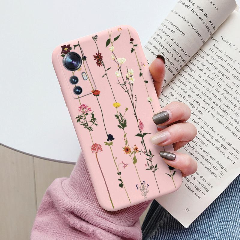 Цветочный чехол для телефона для Xiaomi 12T Mi12T Pro Funda Милое сердце Мультяшная сова Xiaomi 12 T Xiaomi12T Pro Матовый мягкий ТПУ задняя крышка