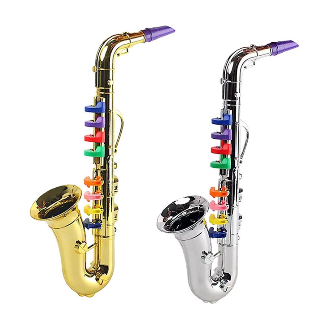 Simulation Musical Saxophone Toy for Kids French Horn Trumpet Flute Horn Stage Performance Prop Musical Instrument Model
