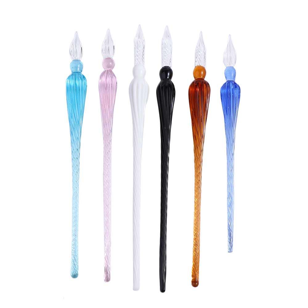 Signature Filling Ink Handmade Calligraphy Crystal Dipping Pen Glass Dip Pen Fountain Pens