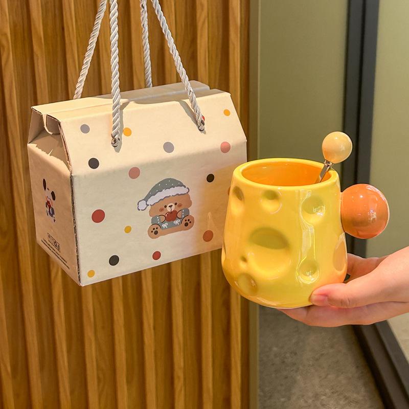 Gifts for Girls with Birthday Gifts Super Beautiful Cheese Ceramic Mug Best Friend Souvenir Gift Box