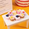 10Pcs Mini Cake Fake Food Mini Figure Miniature Things Dollhouse Items Decorative Accessories