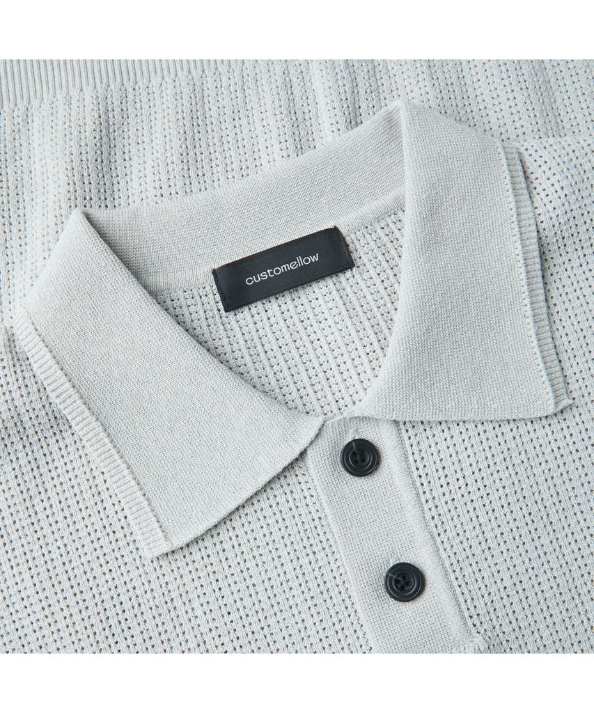 Keoseuuteommellou Gray Textured Classic Collar Sweater Cwwam26412Gyl