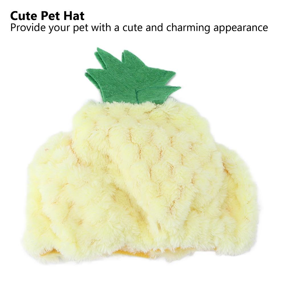 Soft and Comfortable Animal Hat Adjustable Shaped Hat Cute Pet Pineapple Hat Festival Birthday