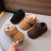 Детские зимние снегоступы для малышей, теплые, на флисовой подкладке, до щиколотки, нескользящая подошва, обувь с хлопковым наполнителем, для мальчиков и девочек