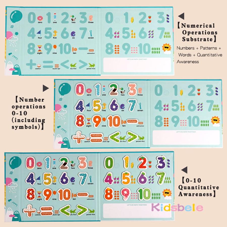 Montessori Magnetic Letter/Number Cognition Matching Game for Kids Spelling/Counting Learning Puzzle Toy Toddlers Quiet Book