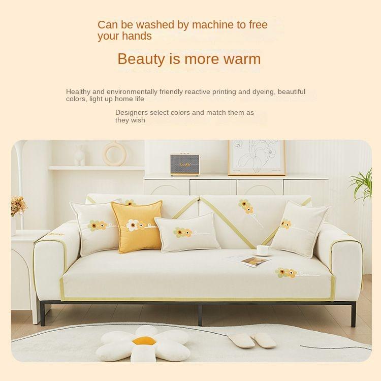Chenille Sofa Cushion Four Seasons Universal Latest Contemporary Simple Winter Antislip Seat Cover Cover Cloth Thickened