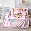 Ballerina In Pink Flowers Blanket Flannel Blanket for bed, sofa, Camping, Hiking, Picnic Essentials, gift for family Fan gifts