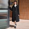 Ledian Academy Detachable Webbing Long Wool Blend Coat