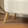 Storage Bench, Seating Bench with 65 L Storage Space, Teddy Fleece Fabric, Rubberwood, 120 x 42 x 45 cm, Beige