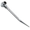 Ratchet Wrench for Tobi (Building Construction) - Curved, Forged, Plated, 17x21mm, RM-17x21N-BT, Made In Japan, Tsubame-Sanjo