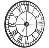 Большие настенные часы 40 см, большие римские цифры, гигантский круглый циферблат с открытым циферблатом