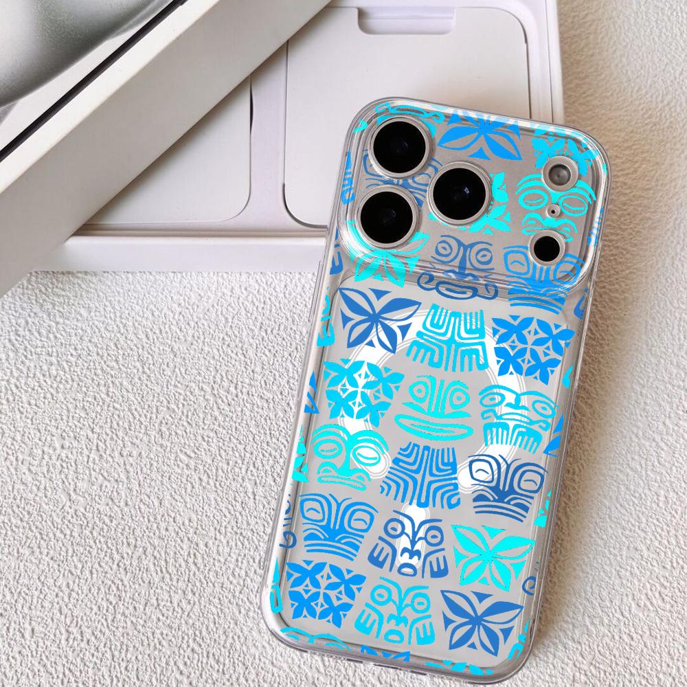 Роскошный чехол для телефона с тики-узором для iPhone 17 16 15 14 13 12 Pro Max Plus с магнитным кристально чистым чехлом Беспроводная зарядка