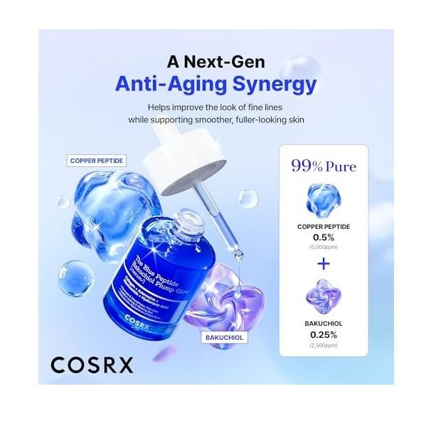 COSRX the Blue Copper Peptide Bakuchiol Cream, GHK-Cu, 5 Multi Peptide Anti-Aging Cream for Face & Body, Lightweight Moisturizer for Plumping Hydratio