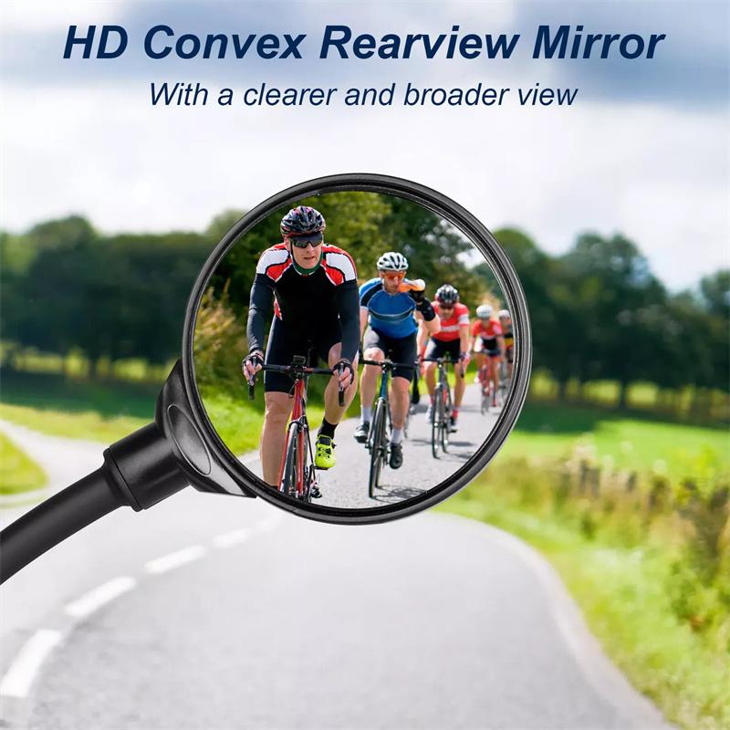 2Pcs Long Bicycle Rearview Handlebar Mirrors 360Fahrenheitor Mountain Road Bike Motorcycle Bendable Hose Adjustable Rearview Mirror