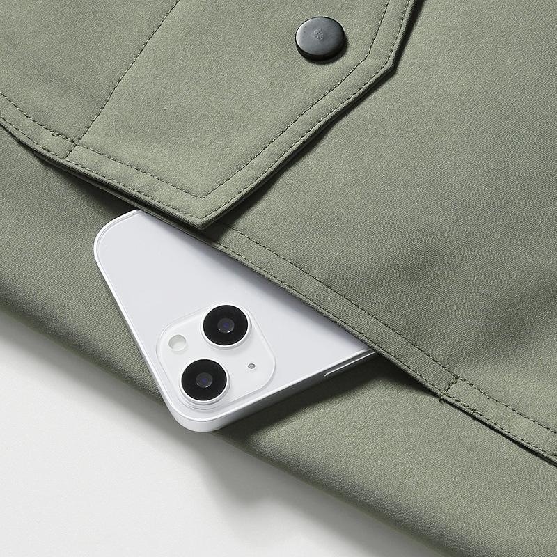 Men's Spring and Autumn Jacket Light Luxury Business Casual Daily Commute with Solid Color Lapel Jacket Men's Cargo