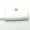 Chanel AP0216 Мателассе Марк Классическая монетница на молнии Кожа Кавьяр Белый Неиспользованный