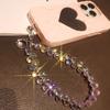 Подвесная цепочка в виде капли воды, шнурок для телефона, роскошная короткая подвесная цепочка, расшитая вручную бисером, подвеска для ношения в руке