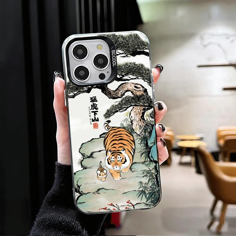 Мультяшный Толстый Тигр Смешной Мягкий Чехол для Телефона для iPhone 15 16 17 Pro Max 17Air 16E 14 Plus 13 12 Mini Ударопрочный Задний Корпус