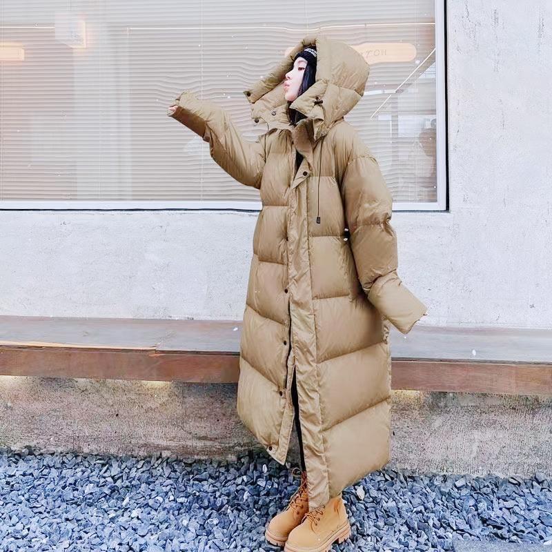 Новая корейская версия модной утолщенной съемной кепки средней длины, взорвавшейся над коленом, студенческого пальто.