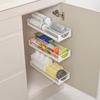 1pc No Punch Drawer Kitchen Cabinet Shelf, Under Sink Shelf Organiser, Household Snack Shelf, Drawer Clip Shelf