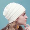New Autumn And Winter Wool Cap European And American Women's Capped Cap Warm Knitted Cap Simple Solid-Coloured Cap
