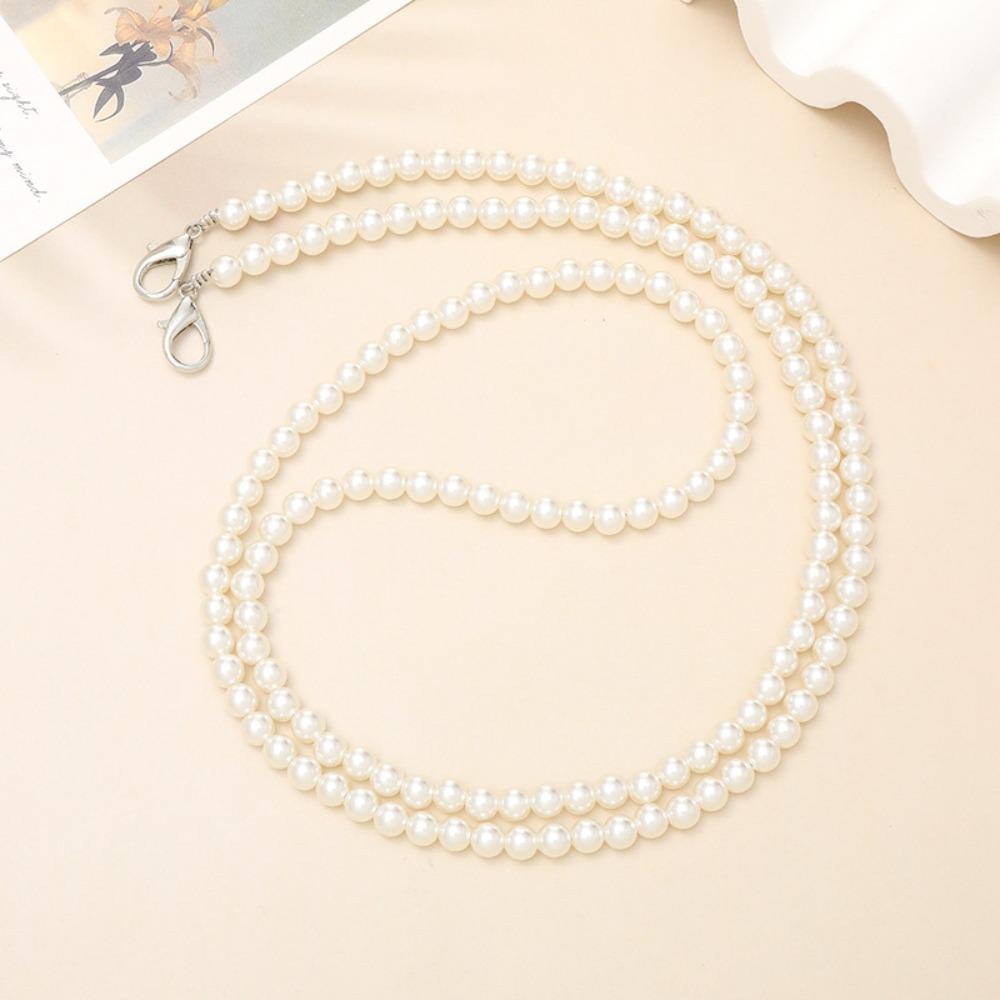 Beaded Pearl Strap Crossbody Chain DIY Doll Chain Portable Bag Chain