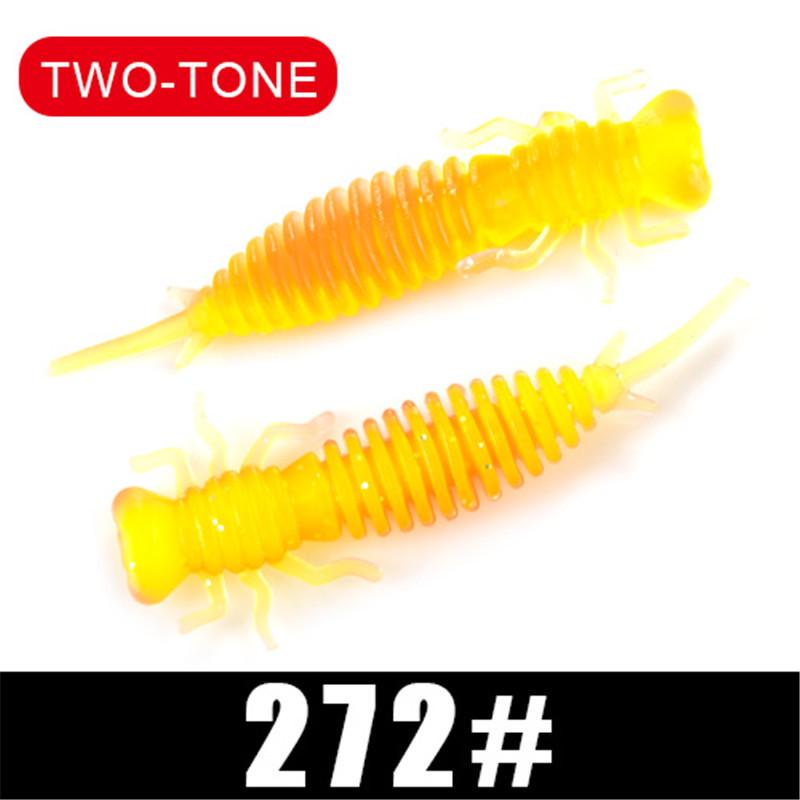 Мягкие приманки FISH KING Larva, 50 мм, 76 мм, 89 мм, искусственная приманка, рыболовная червь, силиконовая приманка для окуня, щуки, приманка для отсадки карпа, пластиковые приманки