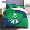 Al-Ahli Saudi FC Pattern Bedding,Quilt Set Quilt Cover Pillowcase Home Birthday Gift(1 * duvet cover + 2 * pillowcase, without core)