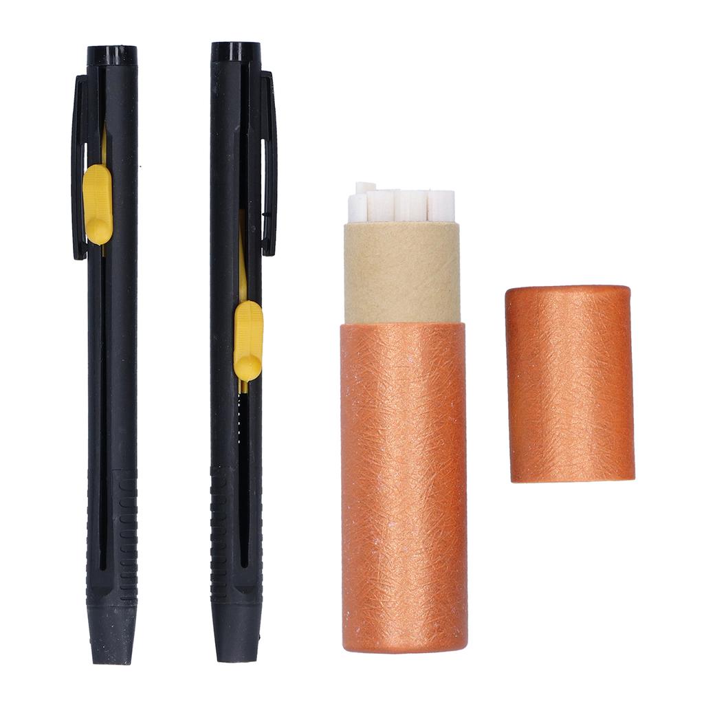 2pcs Sewing Chalk Pencils Sharpening Free Plastic Tailor"s Chalk Pencils with Refills for DIY Craft