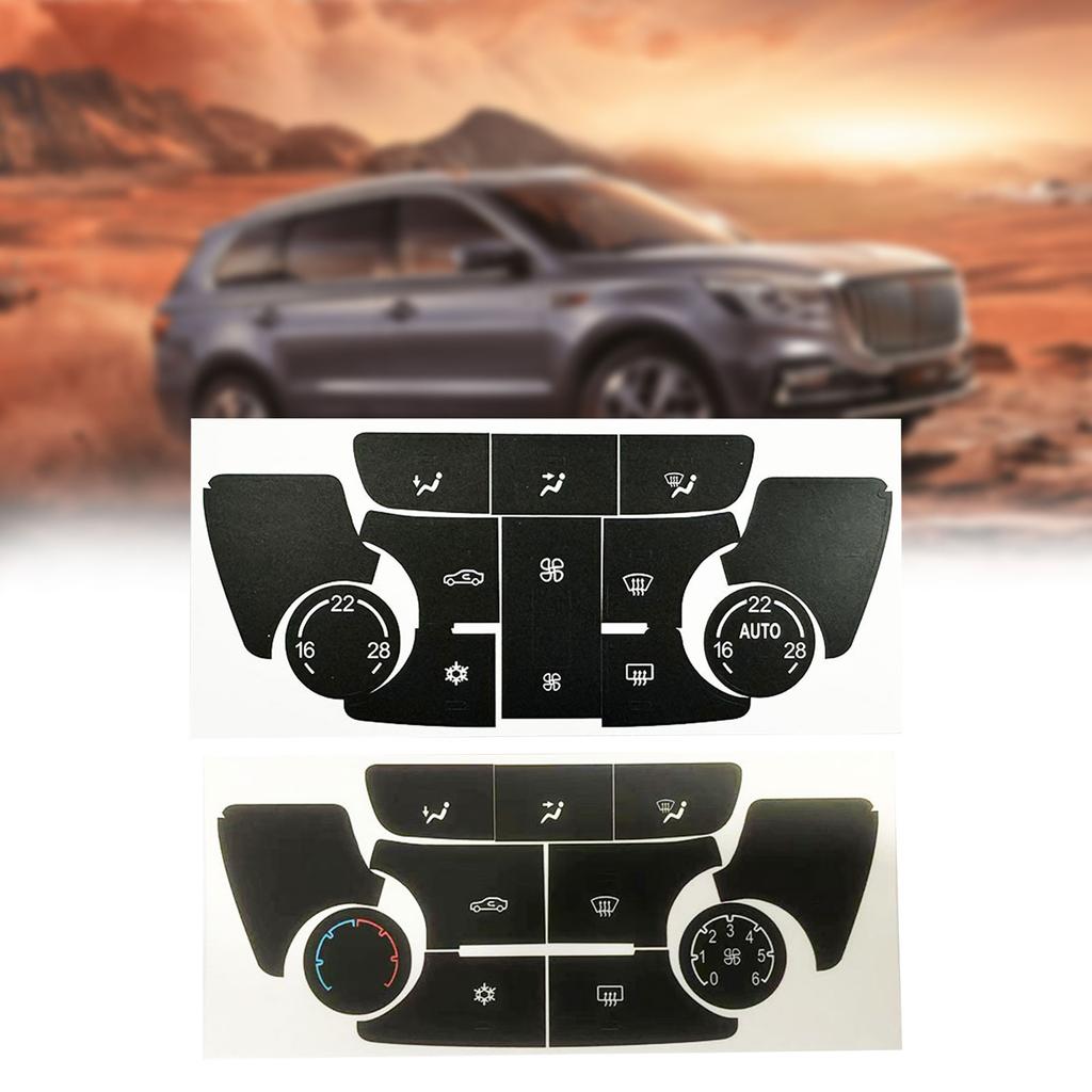 1 Set Car A/C Air Condition Climate Control Black Button Repair Decal Sticker Set For Buick For Verano For Encore