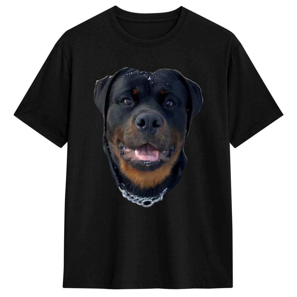 Boxer Head Cotton T Shirt For Men Summer  Y2K Retro TShirts Crew Neck Hip Hop Tees Big Size Print Tops