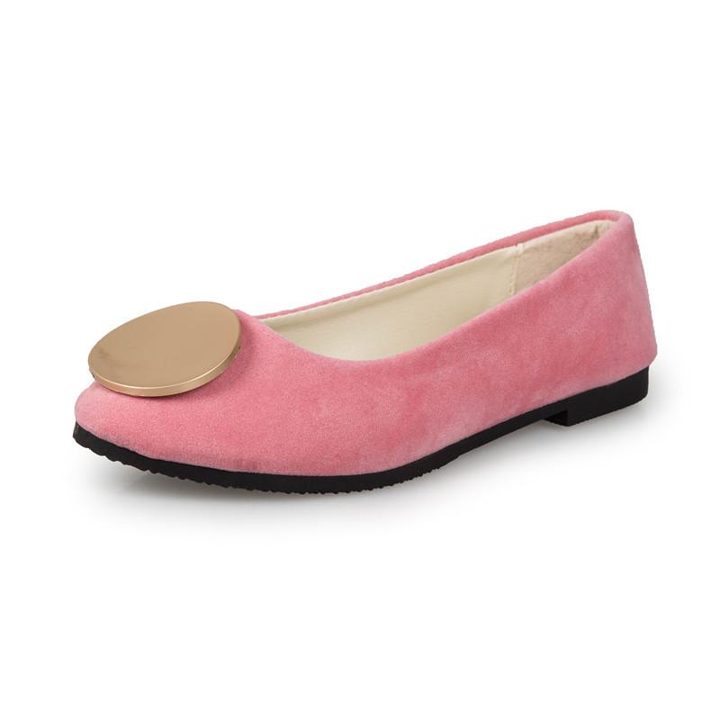 Женские однотонные удобные повседневные туфли без шнуровки большого размера на плоской мелкой подошве для девочек