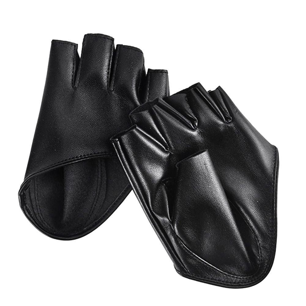 Men Performance Mittens Five Finger Gloves PU Leather Gloves Cosplay Mittens Ladys Driving Dress