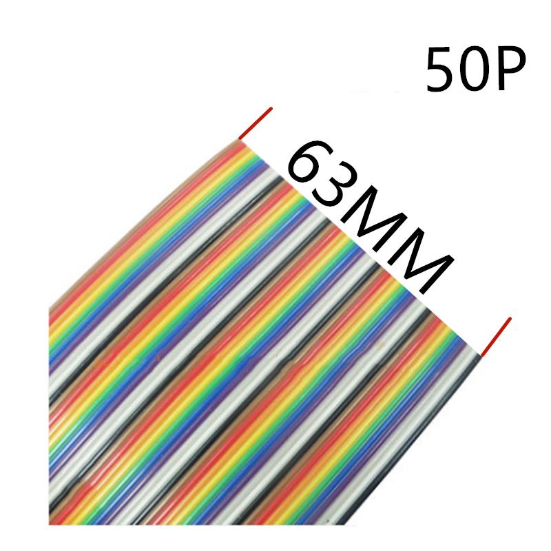 Cable Plano Tipo Cinta Idc FC, 1m De Ancho, 8-50 Pines, Color Arcoíris, 1,27mm, Conector FC IDC 2,54mm